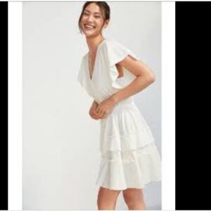 SALE NWOT Anthropologie Raisa Ruffled Mini Dress Small